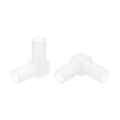 uxcell 3/8" 90 Degree Elbow Hose Barb, 4pcs L-Shaped Aquarium Air Valve Connector Tubing for Fish Tank Pond Air Line - size: 3/8 Inch