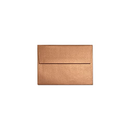 LUXPaper A2 Invitation Envelopes | Peel & Press | 4 3/8" x 5 3/4" | Copper Metallic | 80lb. Text | 50 Qty - color: Copper Metallic
