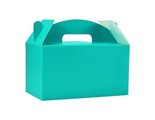 HUAPRINT Treat Gift Boxes, 30 Pack, Turquoise, 9.45x5x5 IN - color: Turquoise