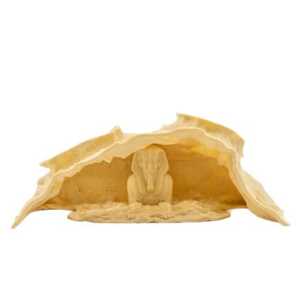 Resin Pharaoh Aquarium Ornament – Egyptian Pyramid Hideaway Cave for Aquatic Pets & Reptiles, Aquarium-Safe Fish Tank Decor, Unique Ancient Egypt Decorative Stone for Betta, Shrimp, and Small Reptiles