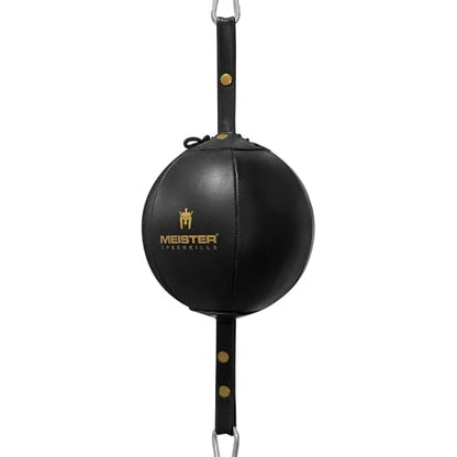 Meister SpeedKills Double-End Leather Speed Bag w/Bungees & Lightweight Latex Bladder - style: Medium (7.0")