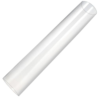 Luomorgo Clear PC Rigid Tubing Pipe, 1 Pack, Round Plastic Tube | 2.91 Inch (74mm) ID x 3.15 Inch (80mm) OD x 12 Inch (305mm) Length, for Fish Tank, Water Pipe & DIY Lighting - size: 74mmx80mm