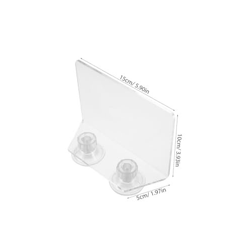 Kichvoe Aquarium Floating Shelf: Fish Tank Acrylic Ledge Plants Holder with Suction Cup - 5.9x4x2in Transparent Ledge for Aquarium Coral Aquatic Plants Moss - size: 15.00X10.00X5.00CM