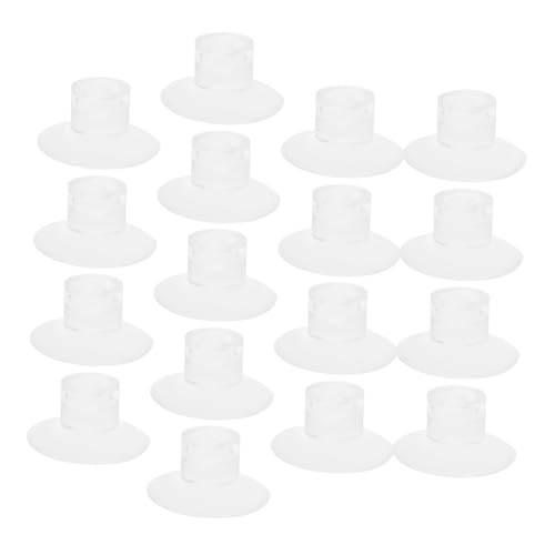 GALPADA 50pcs Fish Tank Cups for Secure Feeder Fixing Transparent Aquarium Accessories for Easy Installation and Visibility for Fish Bowls and Aquatic Environments - size: 3.00X3.00X1.50CM