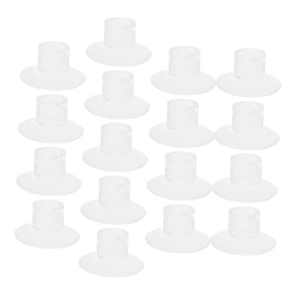 GALPADA 50pcs Fish Tank Cups for Secure Feeder Fixing Transparent Aquarium Accessories for Easy Installation and Visibility for Fish Bowls and Aquatic Environments - size: 3.00X3.00X1.50CM