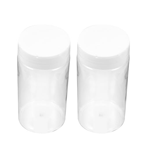 2pcs Creative Fish Food Storage Bottles with Multi-Holes, Portable Aquarium Feeding Containers for Fish Tanks, White Plastic Feeding Bottles for Aquatic Pets