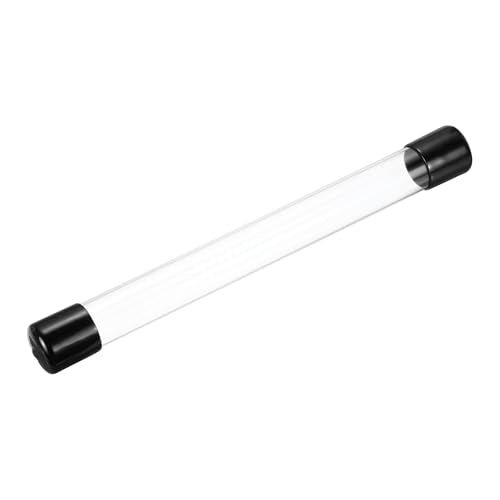 MECCANIXITY Clear Storage Tube 22x24mm Small Plastic Round Tubing with Caps Rigid Bottle Container 250mm/10 Inch for Item Stored - size: 22x24x250mm