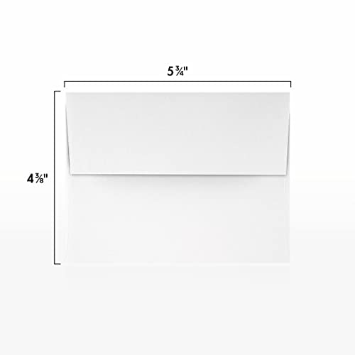 LUXPaper A2 Invitation Envelopes | Peel & Press | 4 3/8" x 5 3/4" | White | 80lb. Text | 250 Qty - color: 80lb. White Peel & Press, size: 250 Qty.