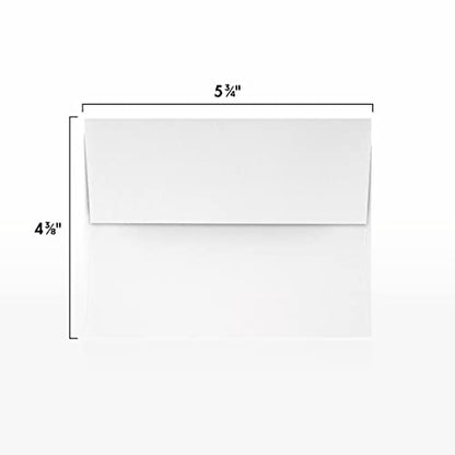 LUXPaper A2 Invitation Envelopes | Peel & Press | 4 3/8" x 5 3/4" | White | 80lb. Text | 500 Qty - color: 80lb. White Peel & Press, size: 500 Qty.