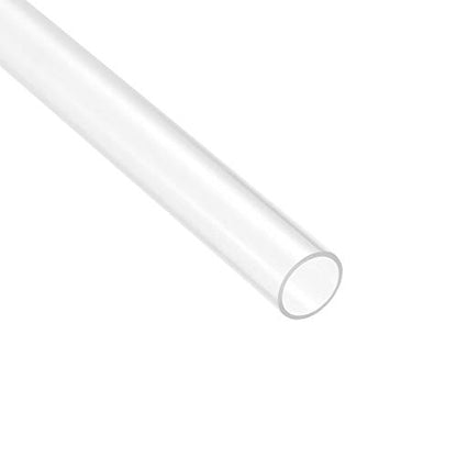 uxcell Clear Rigid Tubing 5mm(3/16'') ID x 6mm(1/4'') OD x 1Ft Length Round Plastic Polycarbonate Tube - size: 5mmx6mm