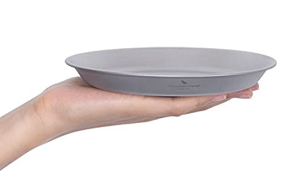 Boundless Voyage Ultralight Titanium Bowl Pan Plate Dish with Carry Bag Outdoor Camping Portable Tableware Cookware (Ti1111T (Shallow Plate)) - color: Ti1111T (Shallow Plate)