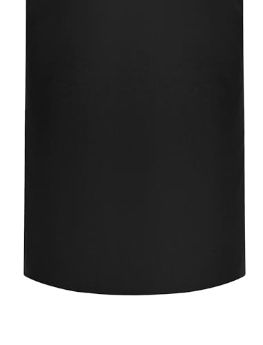 IWEMEK Men Kaftan Robe Button Up Muslim Thobe Long Sleeve Eid Ramadan Abaya Henley Shirts Casual Dubai Islamic Prayer Clothes - color: Black, size: Small