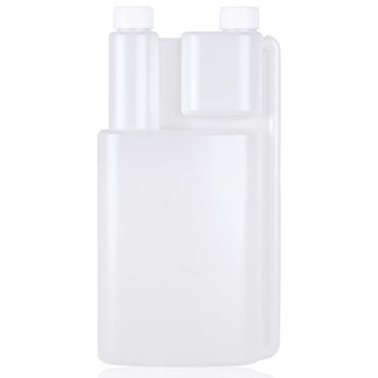 CHENGU Plastic Flask with Built in Shot Glass Measuring Bottles Graduated Chamber with Caps Liquid Dispenser for Liquids to Store and Pour for Concerts Travel Camping Party(1 Pc,33.8 Oz, 3.38 oz) - size: 33.8 Oz, 3.38 oz