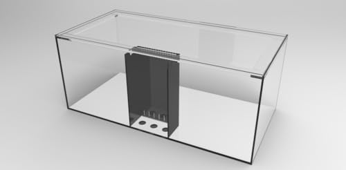 100 Gallon-B Starfire Aquariums with Center Overflow 48x24x20 H 12mm Starfire/Low Iron Glass - size: 100-B Gal 48x24x20"