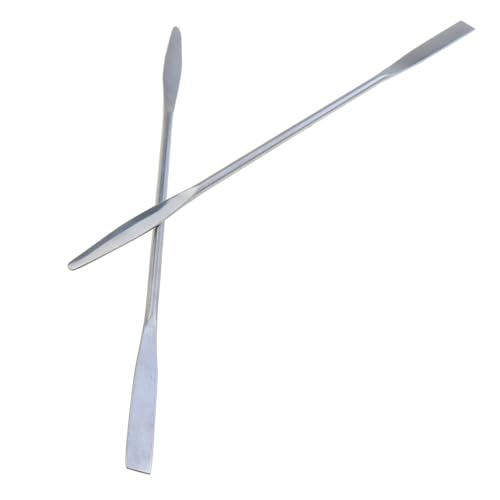 DGZZI 2PCS Stainless Steel Palette Stick Double Ended Spatula 160mm Laboratory Spatula Semi Micro Spatula Square/Round End Spatula Suitable for Laboratory Application Restaurant Kitchens Handicrafts