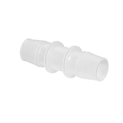 Quickun Plastic Hose Barb Fitting, 1/2" x 1/2" Barbed Splicer Mender Joint Adapter Union Fitting (Pack of 5) - size: 1/2 inch