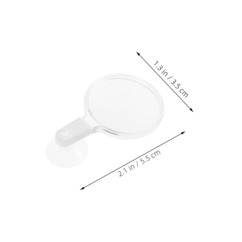 Abaodam Acrylic Glass with Cup for Aquarium Observation High Viewing Tool for Small Animals Plants and Landscapes