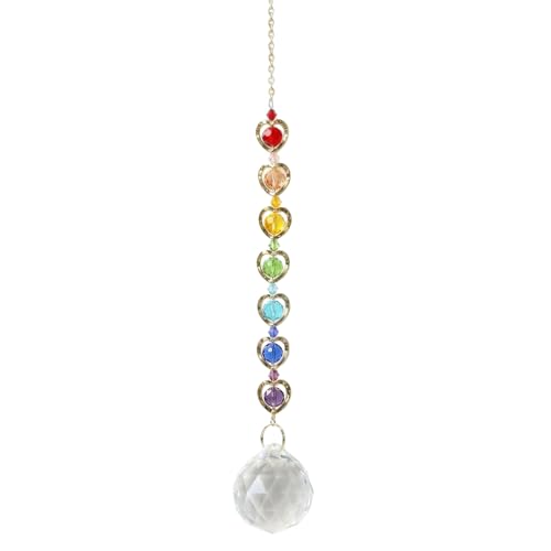 Colorful Crystal car Mirror Hanging Accessories，Car Charm，Rear View Mirror Hanging Decors， Gifts for Women (Love) - color: Love