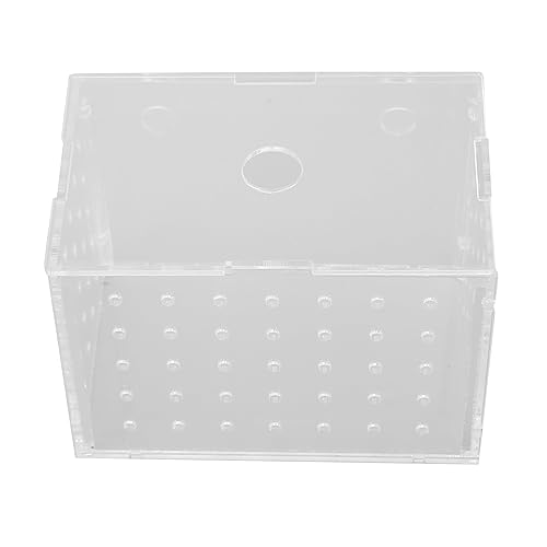 Fish Breeder Box, Aquarium Fish Breeding Box with Suction Cups, High Transparency Acrylic Hatchery Incubator Tank for Baby Fish Shrimp Clownfish Isolation and Rearing (9 * 6 * 7CM) - size: 9*6*7CM
