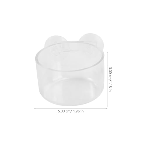 NUOBESTY 2pcs Aquarium Feeder Cup Fish Food Container Worm Holder Acrylic Fish Tank Feeding Device with Suction Cup for Freshwater and Saltwater