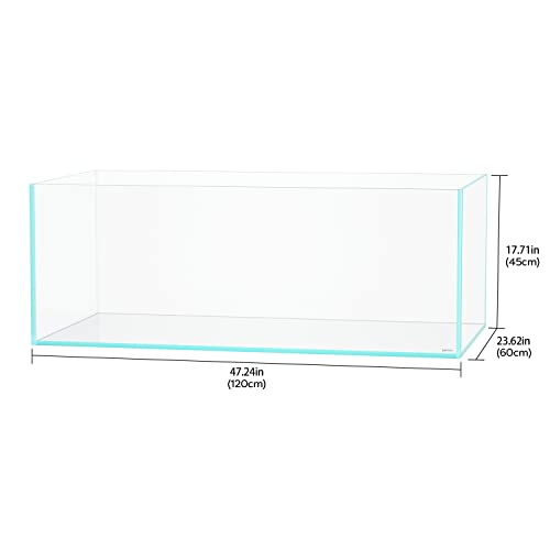 120P 78.4 Gallon Rimless Low Iron Aquarium Fish Tank, W47.2×D23.6×H17.7 in(120x60x45cm); 12 mm Thickness with Nano Foam Leveling Mat Included - size: 78.4Gal W47.2×D23.6×H17.7 in(120x60x45cm)