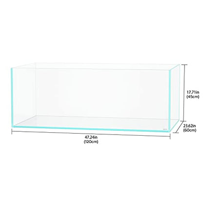120P 78.4 Gallon Rimless Low Iron Aquarium Fish Tank, W47.2×D23.6×H17.7 in(120x60x45cm); 12 mm Thickness with Nano Foam Leveling Mat Included - size: 78.4Gal W47.2×D23.6×H17.7 in(120x60x45cm)