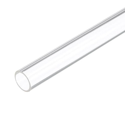 18" Clear Plastic Rigid Pipe 15mm ID x 18mm OD (0.6" ID x 0.7" OD) Acrylic Round Tubing, [for Plumbing, Hydraulics, Aquarium] - size: 0.6" x 0.7"