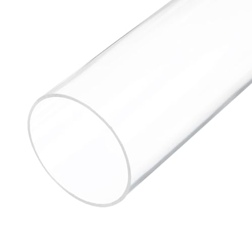 18" Clear Plastic Rigid Pipe 66mm ID x 70mm OD (2.6" ID x 2 3/4" OD) Acrylic Round Tubing, [for Plumbing, Hydraulics, Aquarium] - size: 2.6" x 2.75"