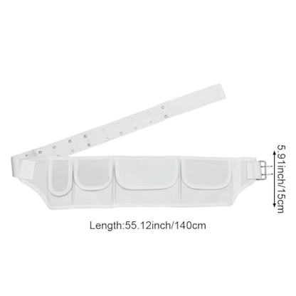 Hajj Umrah Waist Belt Ihram Pilgrimage Bag with Zip Pockets for Passport Money Travel Organizer - color: Four-pocket Style