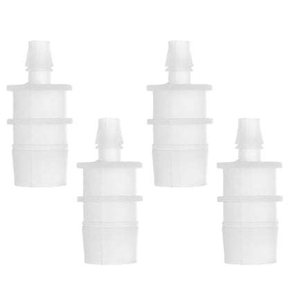 4pcs Plastic Hose Barb Fitting 3/4" to 5/16" Barbed Splicer Mender Joint Adapter Aquarium Clear - size: 3/4"-5/16"