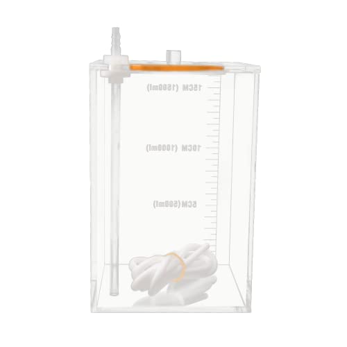 Aquarium Choice Acryli Made Liquid Storage Bucket Dosing Pump Reservoir Container (4.25 * 4.25 * 6.5 Inch;1500ml/1.5L（Orange Version) - size: 4.25*4.25*6.5 Inch;1500ml/1.5L（Orange)