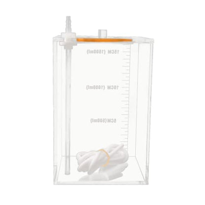 Aquarium Choice Acryli Made Liquid Storage Bucket Dosing Pump Reservoir Container (4.25 * 4.25 * 6.5 Inch;1500ml/1.5L（Orange Version) - size: 4.25*4.25*6.5 Inch;1500ml/1.5L（Orange)