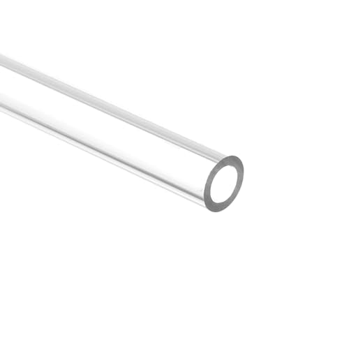 uxcell Clear Rigid Tubing 7mm(0.28") ID x 11mm(0.43") OD x 1Ft Length Round Plastic Polycarbonate Tube - size: 7mmx11mm