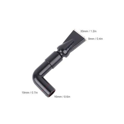 Black Plastic Aquarium Water Outlet Rotatable Elbow Pipe Fitting Fish Tank Nozzle Duckbill Sprinkler Aquarium Canister Filter(L) - size: L