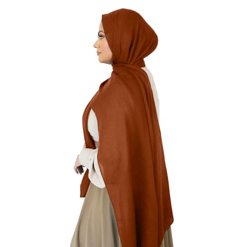 Modal Hijab for Women | Headscarf - color: Rust Modal - Plain Hijab