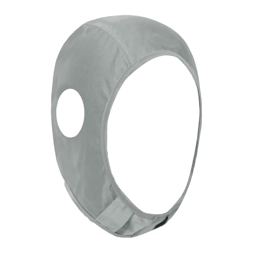 Full Cover Wrestling Headgear Grappling Hair Cap with Open Ears Judo Head Protector for Party - color: Grey