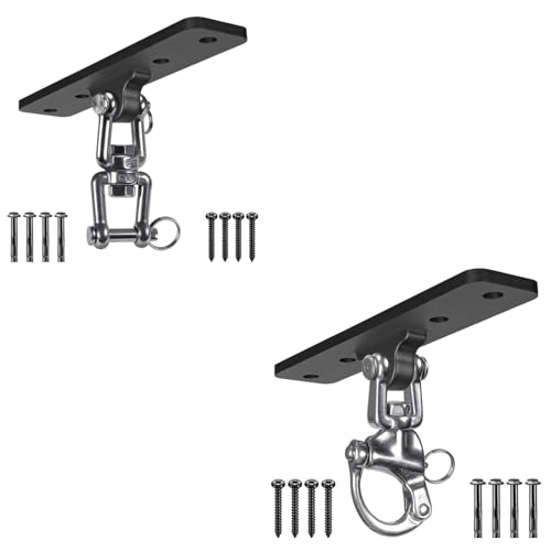 Dolibest Heavy Bag Hanger,Wall Ceiling Mount Hook 360° Rotation Wood Beam Holder Body Weight Strength Training Systems, Aerial Yoga Swing & Hammock, Resistance Band for Wooden Sets