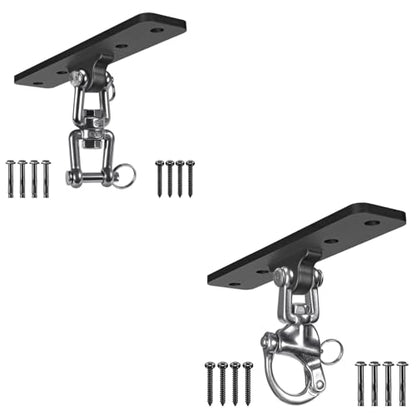 Dolibest Heavy Bag Hanger,Wall Ceiling Mount Hook 360° Rotation Wood Beam Holder Body Weight Strength Training Systems, Aerial Yoga Swing & Hammock, Resistance Band for Wooden Sets