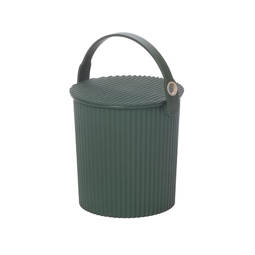 Hachiman Micro Bucket | Hands-Free Filling, Easy to Stack and Store, Indoor Outdoor Use - color: Garden Green, size: Micro