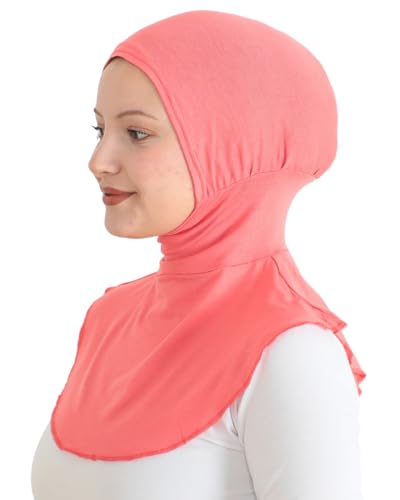 Prien Sport Hijab For Women, Muslim Head Scarf, Flexible Turban Girls, Chic Islamic Wear For Gym, Neck Collar Bonnet Viscose - color: Brink Pink