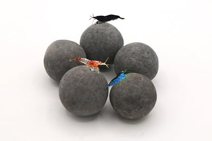 5 Large Tourmaline Mineral Balls for Betta & Shrimp Freshwater Aquariums | 30+ trace elements • Natural mineral source • Long-lasting • Slow release • Freshwater aquarium mineral media - size: 5 Pack Large