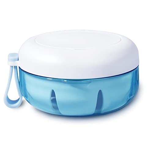 Denture cup, Definitely No-Leak Denture Bath Box for Traveling Perfectly, Denture Cup with Strainer & Mirror(White) - color: White