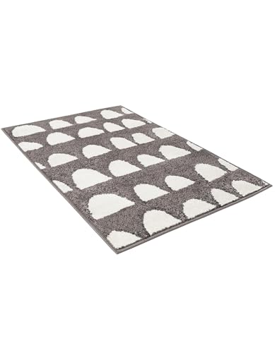 Rugs.com - Whimsy Kids Rug – 2' 2 x 3' 1 Dark Gray Easy-Clean Rug – Modern Abstract Arch Pattern for Entryway, Kitchen, and Bathroom - color: Dark Gray, size: 2'2" x 3'1" (Rectangular)