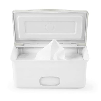 Ubbi Baby Wipes Dispenser with Weighted Plate, Oat | Rubber Seal Keeps Wipes Fresh, Non-Skid Feet, Holds Standard Pack of Wipes, Baby Changing Station Essential - color: Oat Wipes Dispenser, size: 1 Count (Pack of 1)