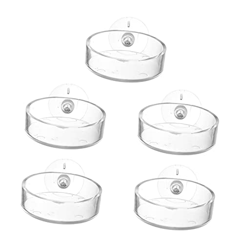 BESPORTBLE 5pcs Fish Feeder Tray Food Holder for Aquariums Easy to Install Cup Design Compact for Fish and Shrimp Feeding Practical Aquarium Accessory