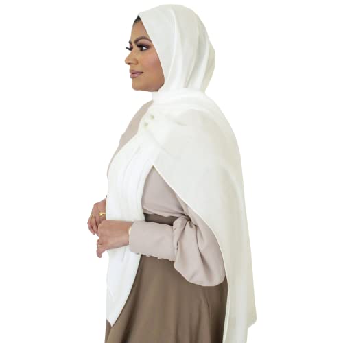 Modal Hijab for Women | Headscarf - color: Pearl Modal - Plain Hijab