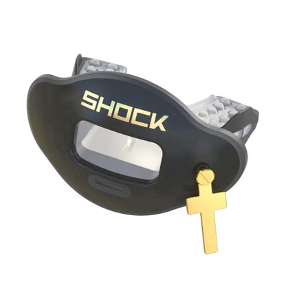 Shock Doctor Football Lip Guard Mouthpiece with Strap – Breathable, Wide Opening – Adult & Youth OSFA - color: Gold