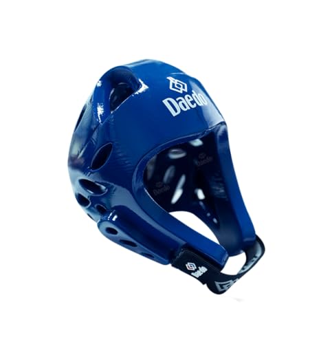 DAEDO WT Recognized Taekwondo Head Guard - Officially Approved, Molded Foam Construction, Blue & Red Variations, Lightweight Protection for Sparring & Competition - color: Blue, size: Small