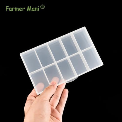 2 PCS Transparent Beads Storage Containers Box, Plastic Bead Organizers (10 Girds) for Small Items and Other Craft Projects, Bead Rings Jewelry Display Organizer Size 6.46 x 3.78 x 1.06 in - size: 10 Grids