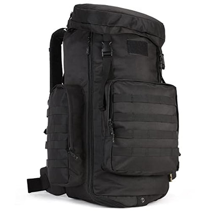 Hiking Backpack 70L Large 85L Tactical Backpack MOLLE Military Trekking Rucksack Black